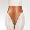 Kvinnors trosor elegant satin glansig andningsbar underkläder sexig underkläder höga midja trosor silke underbyxor knickers