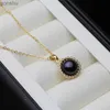 Pendanthalsband 925 Silver Pearl Pendant True Black Natural Freshwater Pearl Necklace Anniversary Girl Giftwx