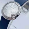 Cadrans unisexes montres de travail automatiques Carter Confession Ballon W4BL0003 Précision Steel Diamond 30 mm Quartz Womens Watch
