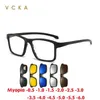 Occhiali da sole fu26 VCKA 2024 Nuovo magnete clip myopia occhiali da sole Tr90 uomini tela di occhiali da occhiali da donna polarizzate vetrali ottici Uv400 da -0,5 a -10 d240429