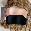 Bras invisível sem alças sutiã feminino não deslize roupas íntimas finas de cor sólida sutiã sem costura push up roupas íntimas s-xl plus size y240426