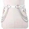 Ceintures Y2K Angel Rivet Rivet Belt PU mince Sangle de taille réglable adulte