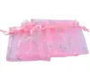 Sacchetti regalo di organza farfalla rosa sacchetti per matrimoni sacchetti di gioielli 7 cm x9 cm Small8033470