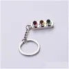 Party Favor Traffic Light Keychain Wedding And Gift Alloy Car Key Ring Metal Bag Pendant Drop Delivery Home Garden Festive Supplies Ev Dhwqx