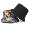 Caps Chapeaux Mentes Printed Bucket Hat Summer Summer Panama Coupe du monde Game de football Fashion Fisherman Pliage Sun Hatl240429