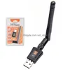 Adaptadores de red USB 2.0 Adaptador WiFi 2.4GHz 5GHz 600Mbps Antena Dual Banda 802.11b/N/G/AC Receptor de tarjeta inalámbrica inalámbrica con DHGUR