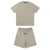 Herrespår shorts strandgrön flamma tryck lös hawaiian skjortor shorts 2 stycke set sommar manlig avslappnad på semester outfit uppsättningar 3322