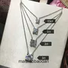 Cartre high -end sieraden kettingen voor dames zilveren diamant klassieke koehoofd voor vrouwen hanglang sleutelbeen ketting origineel 1: 1 met echt logo en doos