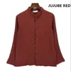 Kvinnors blusar 2024 Autumn Women Cotton Linen Blus Tops Chinese Style Brand Long Sleeve Ladies Camisetas Mujer Blusa Camisa