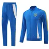 24 25 BOCA JUNIORS Vuxen Tracksuit Jacket Long Zipper Men's Soccer Jacket Set, Long Sleeve Football Training Suit, Maradona Tevez de Rossi Training Suit