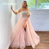 Vestidos de festa blush rosa dubai noite miçanga de tule tule luxury wedbled vestido de noiva sexy sweetheart bead de espinha de formatura baile de formatura
