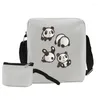 Väska mini duk crossbody väskor kvinnor tecknad panda liten messenger harajuku mode unisex axel tonåring handväskor