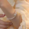 Имитация цепи Жемчужному браслетному браслетному браслету Жемчужному браслету для женских свадебных украшений