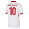 Jerseys Lewandowski Home Soccer Poland 2024 Away 24 25 Polska National Team Milik Piszczek Piatek Grosicki Krychowiak Zielinski Football Shirt Kit Men