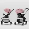 Strollers# Baby stroller folding 4-wheel high view bidirectional ultra light can sit and lie down portable carrier Q240429