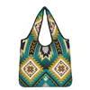 Storage Bags TOADDMOS Aztec Tribal Geometric Pattern Ladies Shoulder Bag Eco-friendly Recyclable Shopping Portable Large Capacity Tote