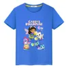 T-shirts 2024 Söt T-shirt Kawaii Gabbys Doll House Tryckt T-shirt 100% bomull Kort ärmpojkar Anime Top Y2K One Piece Childrens Clothing Girll2404