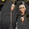 Synthetische pruiken 250 Dichtheid 13x6 High-Definition Lace Voorpruik Krullen Curly Humap Hair Water Dieptegolf 13x4 Vrouw te koop Q240427