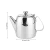 Sets Coffee Pot Teapot Stainless Steel Kettle Cold Water Jug Short Spout for Hotel Restaurant32oz(approx. 850ml)