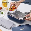 Bento Boxes Stainless steel electric lunch box 220V home work adult meal heater leak proof food container Q240427