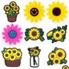 Charms Baby Cow Clog Shoe Football Football Sunflowers Encourage le leader pour les sandales de sandales Sandales de Noël Favors Favors Drop Livrot Jewe Otany