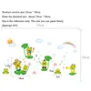 Autocollants muraux dessin animé Happy Frog Sticker for Kids Room Child's Child's Home Decoration Mural Animals Nursery Wallpaper