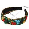 Women Bohemian Kopfbedeckung Boho Floral gesticktes Band geknotetes Stirnband für Lady Girls Daily Shopping Party Hochzeitsfeiertag Accessoires