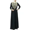 Femme Musulman Pakistan Femmes musulmanes musulmanes Maxi Long Robe Dubai Abaya Robe Islam Kaftan Print Long Manche S-5xl Muslim Robe 240415