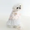 Appareils pour chiens Summer Puppy Jirts Vêtements Cat Robe Poodle Chihuahua Yorkshire Terrier Shih Tzu Pomeranian Maltese Clothing