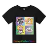 T-shirts kawaii boy t-shirt dessin animé box en dentelle mignonne à manches courtes imprimées