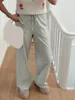 Calça feminina feminina listra pijamas calças de pijamas