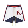 Designer mens shorts rhude shorts summer fashion beach pants men high quality street wear red blue black purple pants mens short US Size