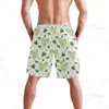 Shorts masculinos do dia de shamrock praia trombas de banho de verão esportes de banho de banheira com forro de malha e bolso