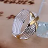 Cluster ringen groothandel prachtig voor vrouwen dame bruiloft prachtige festival geschenken zilveren kleur ring trendy sieraden