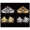 Chapeaux de fête Kid King Queen Princess Tiara Crystal Crown Coiffre Bandwear for Children Day Girls Boys Christmas Supplies C5668322183 DHQZ7