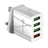 FAST 4 USB Multi Port Travel Charger con carga rápida QC 3.0