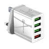 Fast 4 USB Multi Port Travel Charger with Quick Charging QC 3.0