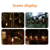 Dekorationer LED Solar Light Garden Light Hanging Chandelier Lamp Hollow Garden Decoration Flame Lamp Outdoor Solar Light Ornament