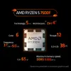 Ryzen 5 7500F Marke CPU-Gaming-Prozessor R5 7500F 6-Core 12-Thread 5nm 38m Socket AM5 ohne Fanspiel-Cache 240410