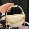 Designer di lusso Mezza luna Mini borse trasversali borse Chenel Handware Gold Hardware Chain Famous Brand Women Occiglia Women Borse Tote