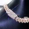 Lifeng Jewelry Custom Bagutte Cuban Link Iced Out Bracet Cuabn Link Chain DVVS Moissanite Hip Hop Luxury Cuban Chain