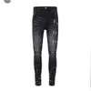 Black Demin Purple Jeans Live Mens High Fashion Street Jean Paint 2024 Brand Amiirii American 79AB