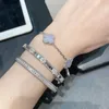 Van CL AP Klassiker neuer Nagelschmale Ausgabe Kaleidoskop Armband Mode und minimalistische Valentinstag Geschenk für Freundin leichter Luxusstar Hcxy