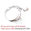 CCTV POE IP Network Camera PCB Module Video Power Cable 65 cm de long RJ45 Connecteurs féminins avec câble étanche Terminlas