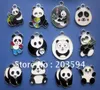 Hele 100pcslots diy legering glazuur gemengde panda charmes dieren hanger bead9800086
