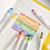 12pcs Magic Color Highlighter Stift Set Dual-Side-Fluoreszenz-Löschungsmarker-Liner Zeichnung Art Pen Briefpapier Office School A6809 240423