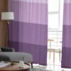 Gardin randgradient minimalistisk lila triangel tyll ren gardiner för vardagsrum kök barn sovrum voile hängande