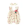 Rompers Baby Girls Summer Clothes Camisole Rompers Floral Girls Jumpsuits 3D Flower Outfit H240509