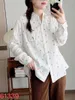 Blouses pour femmes Spring Cotton Yart Shirt Femmes Abèle Lapitre Long Sleeve Couleur Pots Tops Girl Casual Pockets polyvalents 2024 AUTUN T43941QC