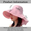 Chapeaux à bord large UV Protection Femmes Hat de seau Fashion Neck Broadside Fisherman Summer Vilde étanche Soleil